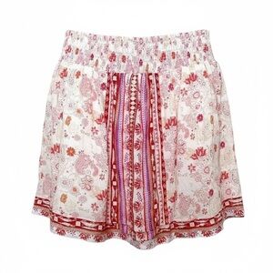 Jennyfer Lined Light Airy Summer Skirt  w Wide Elasticized Waistband